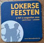 bierviltje "Lokerse feesten" - anno 2001, Ophalen of Verzenden
