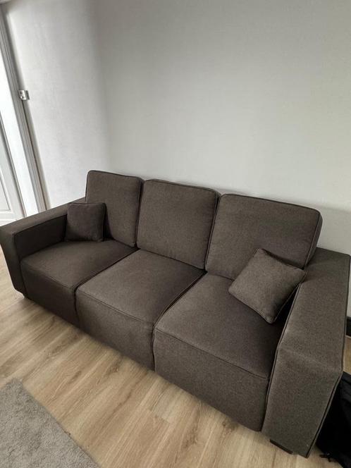 Zetel, Huis en Inrichting, Zetels | Zetels, Gebruikt, Rechte bank, Vierpersoons of meer, Stof, Ophalen