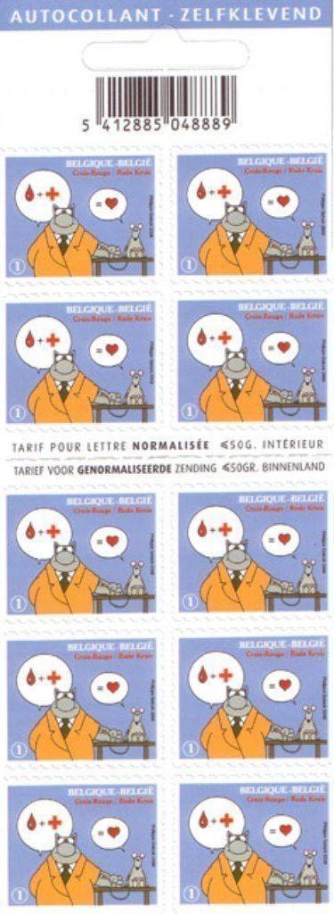 Belgie Le Chat De kat 10 zelfklevende MNH 2008, Postzegels en Munten, Postzegels | Europa | België, Postfris, Verzenden