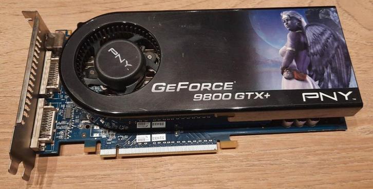Carte graphique PNY GeForce 9800 GTX+ 512MB, Computers en Software, Videokaarten, Gebruikt, Nvidia, PCI-Express 4.0, GDDR3, DVI