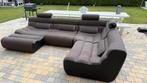Volledige hoekzetel met hoofdsteunen en chaise longue, Ophalen, Gebruikt, Stof