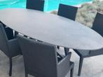 NIEUWE Xxl tuintafel 2600x1100cm VOLKERAMIEK, Ophalen, Nieuw, Ovaal, Aluminium