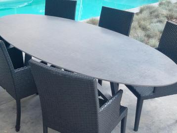 NIEUWE Xxl tuintafel 2600x1100cm VOLKERAMIEK  beschikbaar voor biedingen