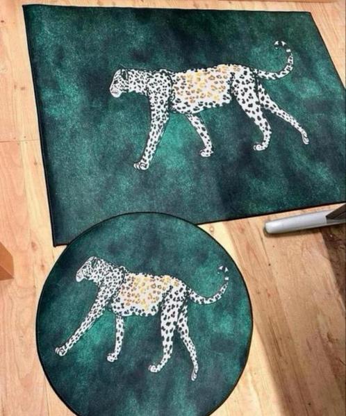 Groot vloerkleed set Luipaard 160 x 120 rond 80 kleed tapijt, Huis en Inrichting, Stoffering | Tapijten en Vloerkleden, Nieuw