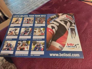 Wielerkaart : Lotto-Belisol / Tour Team 2012 beschikbaar voor biedingen