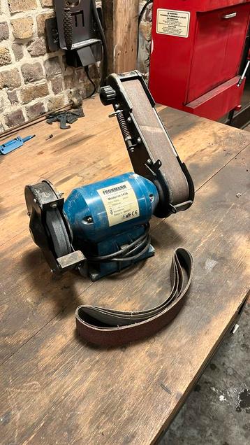Bandschuurmachine slijpsteen combinatie 240W, Doe-het-zelf en Bouw, Gereedschap | Schuurmachines, Ophalen, Gebruikt, Bandschuurmachine