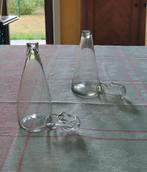 Nieuw Prijs  : Oude glazen drinkbakken, vogels, 2 st - 19de, Ophalen of Verzenden, Gebruikt