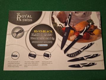 Nouveau set de couteaux Royal Swiss RS-V5 Black - 6 pièces -, Neuf, Résiste au lave-vaisselle, Enlèvement ou Envoi, Ensemble de couverts
