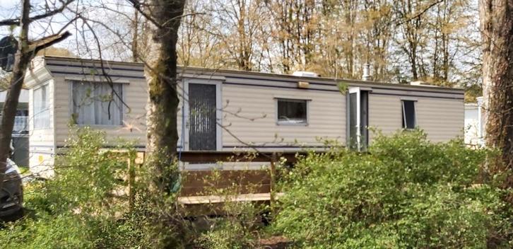 Stacaravan met terras op staanplaats in Ardennen ( Nadrin ), Caravans en Kamperen, Stacaravans, tot en met 2, Ophalen