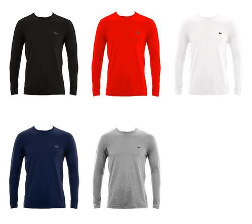 Lacoste T-shirt 6 kleuren Lange Mouwen S,M,L,XL,2XL Nieuw, Vêtements | Hommes, T-shirts, Neuf, Autres tailles, Autres couleurs