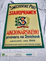A vendre Plaque métallique de bière Tchèque Staropramen, Ophalen of Verzenden, Zo goed als nieuw, Reclamebord