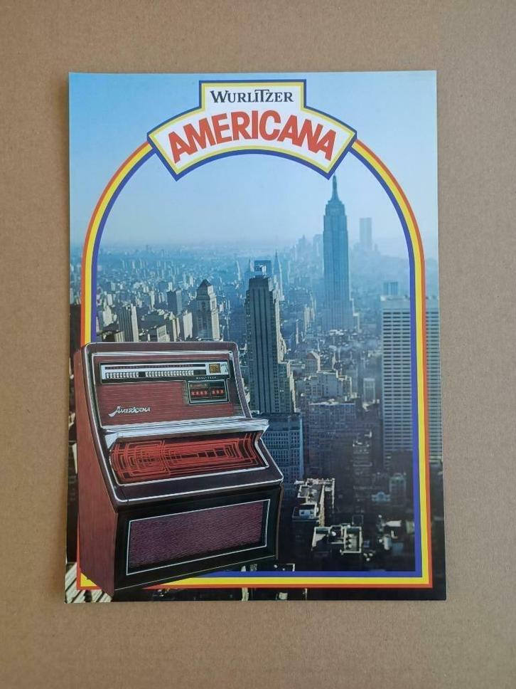 Flyer: Wurlitzer Americana 3900 (1975) Duits/ jukebox, Verzamelen, Automaten | Jukeboxen, Wurlitzer, Verzenden