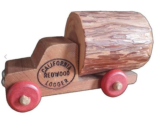Souvenir de camion en bois de bûcheron de séquoia de Califor, Antiquités & Art, Antiquités | Jouets, Enlèvement ou Envoi