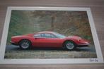 Oude foto print in plastic kader , Dino Ferarri 246 GT, Auto's, Gebruikt, Ophalen of Verzenden