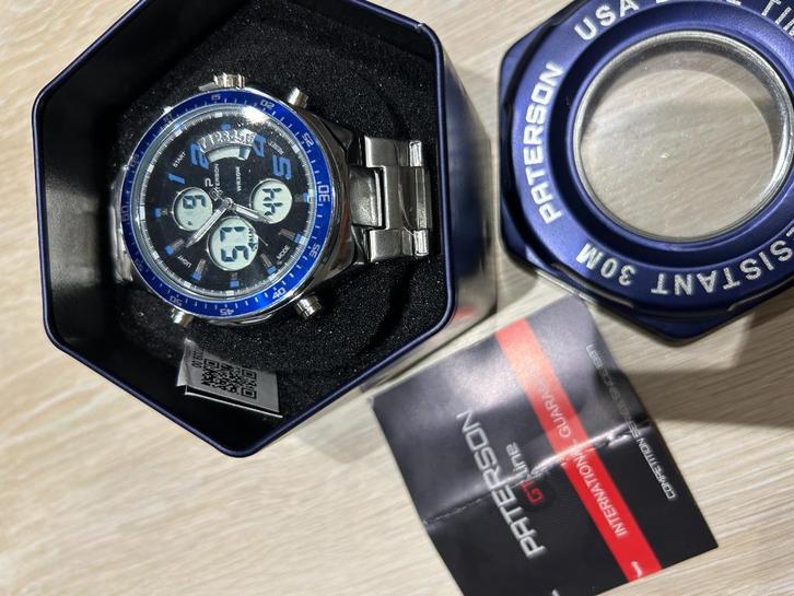 Montre de luxe homme PATERSON NEUVE !!!, Handtassen en Accessoires, Horloges | Heren, Nieuw, Polshorloge, Staal, Staal, Ophalen