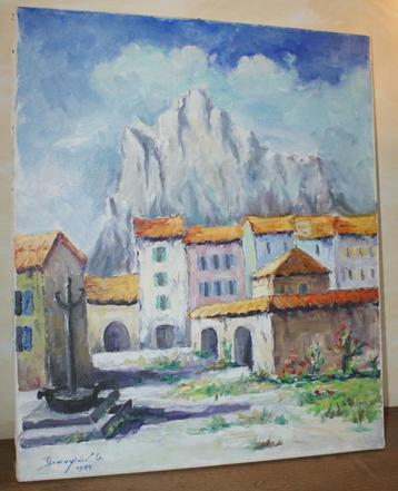 G. Demuylder olieverfschilderij BAHOU van St. Jeannet 1989 . beschikbaar voor biedingen