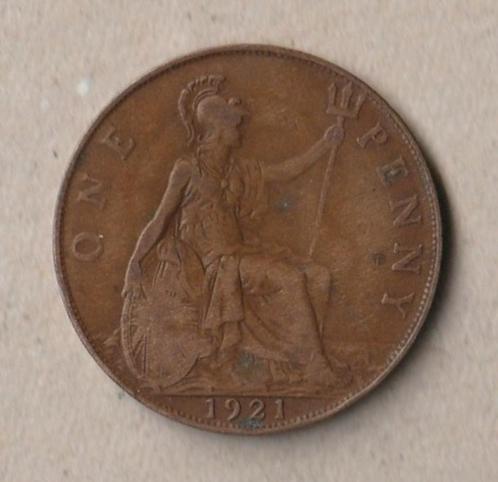 UK : 1 pièce (utilisée) de 1 penny (1921), Timbres & Monnaies, Monnaies | Europe | Monnaies non-euro, Monnaie en vrac, Autres pays