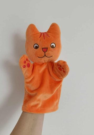 Handpop - Dikkie Dik - Poes - Oranje - Knuffel - €5 beschikbaar voor biedingen