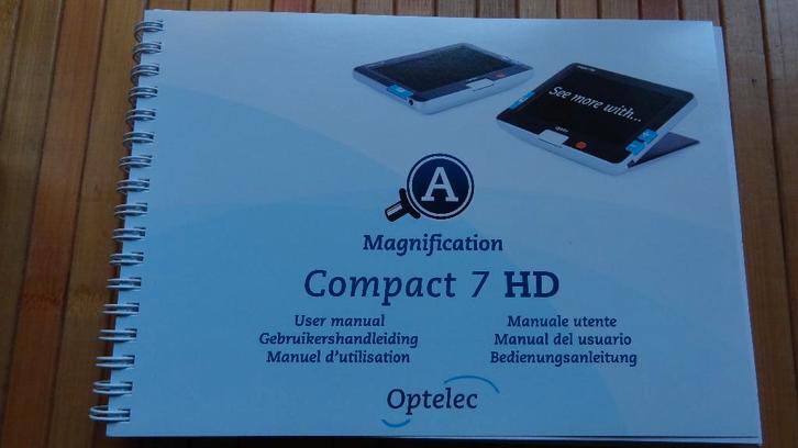 Optelec Compact 7 HD., Hobby & Loisirs créatifs, Loupes & Lampes loupes, Comme neuf, Loupe, Enlèvement ou Envoi