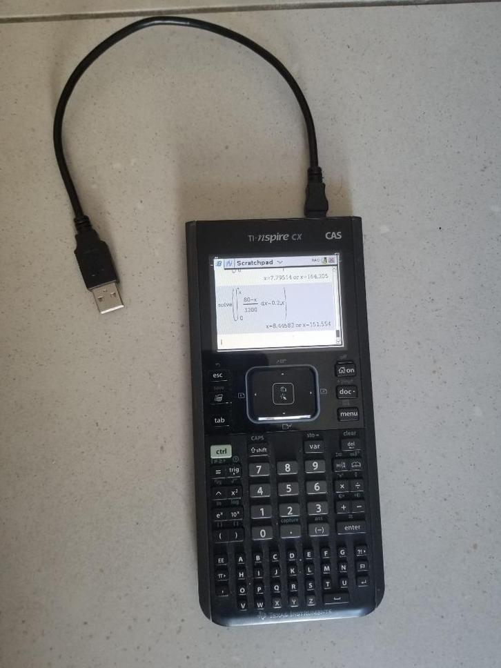 Texas Instruments TI-Nspire CX CAS Graphing Calculator, Divers, Calculatrices, Utilisé, Calculatrices graphique, Enlèvement