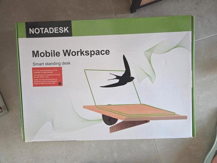 Notadesk — Mobiel kantoor/slim stabureau gemaakt van bamboe, Huis en Inrichting, Kasten | Computermeubels, Nieuw, Overige houtsoorten