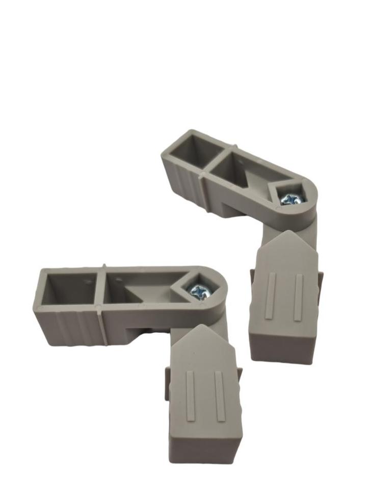 Hoekverbinder 42-180 graden voor koker 20x20x1,5 mm. Grijs, Dieren en Toebehoren, Vogels | Hokken en Kooien, Nieuw, Volière, Aluminium