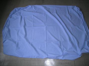 Drap-housse bleu en coton pour 2 personnes (DS204-zD)