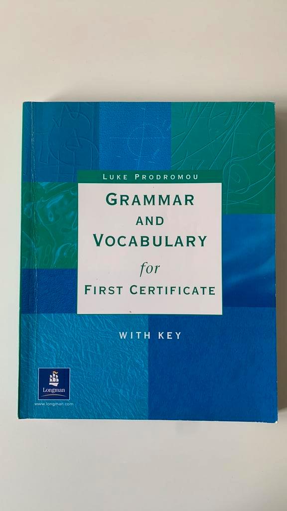 Grammar and vocabulary for first certificate Luke Prodromou, Boeken, Studieboeken en Cursussen, Gelezen, Hoger Onderwijs, Ophalen of Verzenden