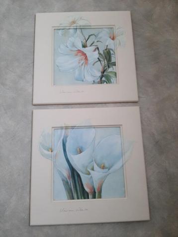 2 schilderijen gesigneerd Vivian White, 40€ voor de 2 samen beschikbaar voor biedingen