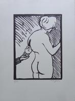 ROLAND TOPOR / KAFKA ONDERWERELD / ZW-W LINOSNEDE / 38x28cm, Ophalen of Verzenden