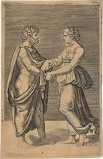 A. Veneziano naar Rafael voor Antonio Salamanca ets "Man en, Antiek en Kunst, Kunst | Etsen en Gravures, Ophalen