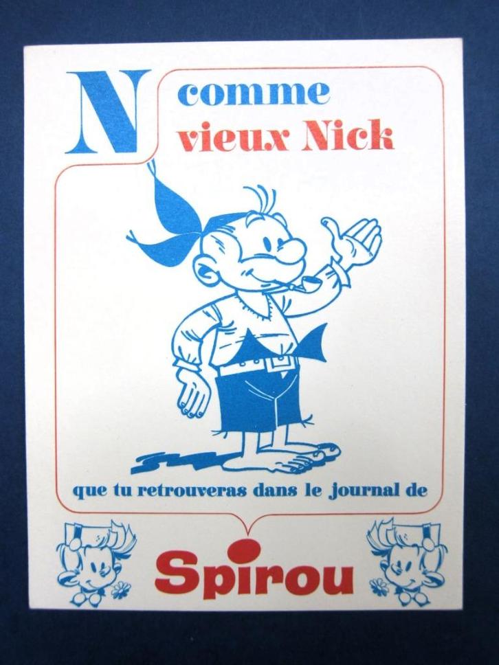 Buvard N comme Vieux Nick (Spirou-Dupuis) années 60 TBE, Boeken, Stripverhalen, Nieuw, Eén stripboek, Ophalen of Verzenden