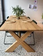 Eettafel cross table Sanskriet, 100 à 150 cm, Chêne, Rectangulaire, Enlèvement