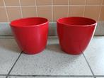 stenen bloempot rood 2st, Ophalen, Zo goed als nieuw, Aardewerk, Binnen