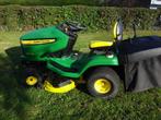 John Deere tractormaaier, Tuin en Terras, Zitmaaiers, Gebruikt, Opvangbak, 90 tot 120 cm, Ophalen