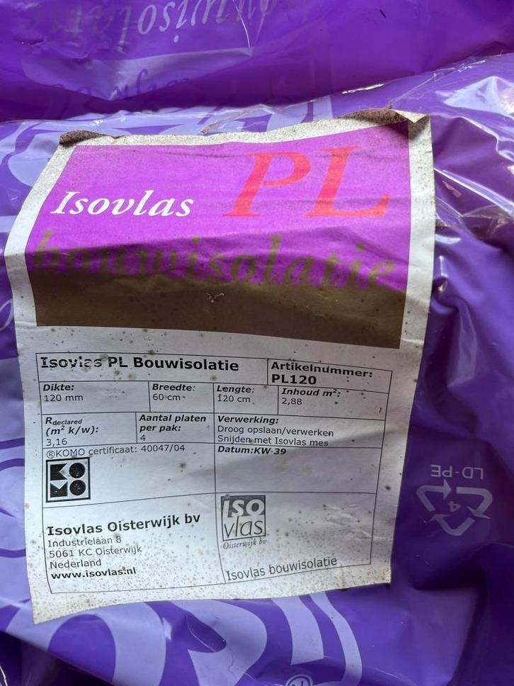 isolatie, Doe-het-zelf en Bouw, Isolatie en Afdichting, Nieuw, Vloerisolatie, Dakisolatie, Overige materialen, 12 cm of meer, 15 m² of meer