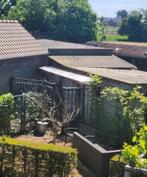 L vormige zwart metalen afsluiting, 3,9 m op 148 cm,180 hoog, Tuin en Terras, Ophalen, Met poort, Gebruikt, Sierhekwerk