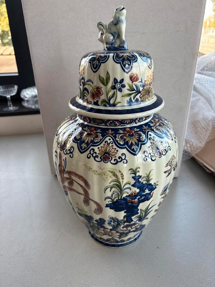 Villeroy & Boch dekselvaas – Vieux Rhodes – handbeschilderd, Huis en Inrichting, Woonaccessoires | Vazen, Blauw, Verzenden