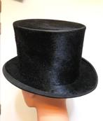 Hoge hoed zwart fluweel Kortrijk Chapeau Frenay Antiek🤗😎👌, Kleding | Heren, Gedragen, Chapellerie Fine Frenay, Ophalen of Verzenden