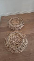 Rieten poef (2x), Huis en Inrichting, Ophalen