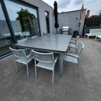 Tuinset,2 tafels(granieten dik blad)+ 10 alumininium stoelen, Tuin en Terras, Ophalen, Gebruikt