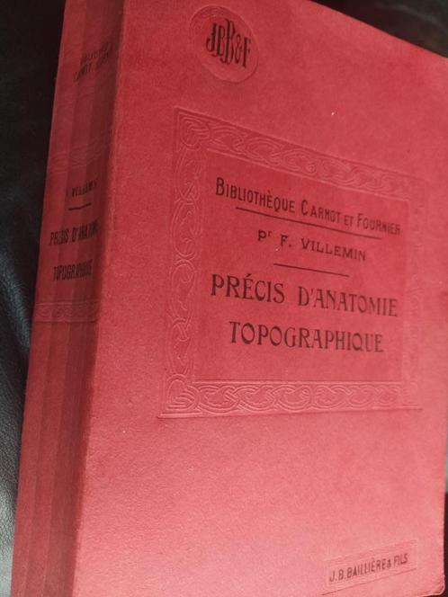 boek: précis d'anatomie topographique; Pr. F. Villemin, Livres, Science, Utilisé, Sciences naturelles, Envoi