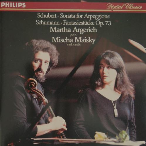 Schubert / Schumann - Argerich / Maisky - PHILIPS- DDD- 1984, Cd's en Dvd's, Cd's | Klassiek, Zo goed als nieuw, Kamermuziek, Ophalen of Verzenden