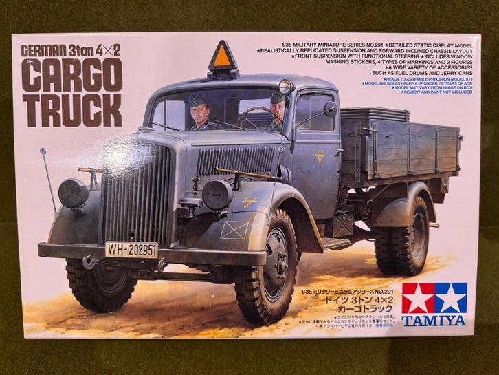 Tamiya 1/35 35291 Opel Blitz Cargo Truck, Hobby en Vrije tijd, Modelbouw | Auto's en Voertuigen, Truck, 1:32 tot 1:50, Tamiya