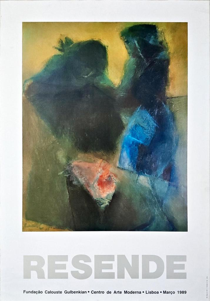 Affiche Resende Gulbenkian Lissabon 1989, Verzamelen, Posters, Gebruikt, Overige onderwerpen, Ophalen of Verzenden