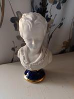 Capadimonte biscuit porselein buste op cobalt blauw voet., Ophalen of Verzenden, Zo goed als nieuw