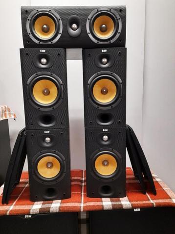 B&W DM601S2, center LCR60S3 en sub AS6 alles apart te koop beschikbaar voor biedingen