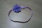 Paarse bloem 5cm / halsband voor hond kat konijn lint 38cm, Zo goed als nieuw, Ophalen