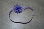 Paarse bloem 5cm / halsband voor hond kat konijn lint 38cm, Comme neuf, Enlèvement