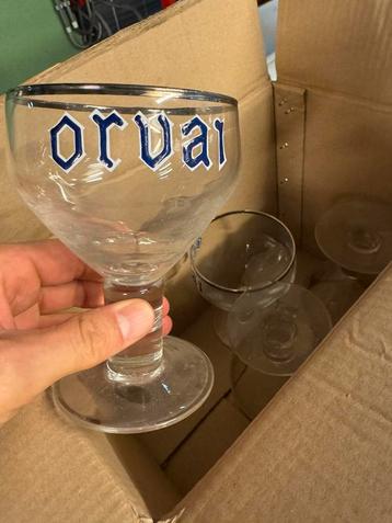 Bak oude Orval + 4 glazen, Enlèvement, Utilisé, Verre à bière